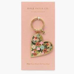Rifle Paper Co. Enamel Heart Keychain
